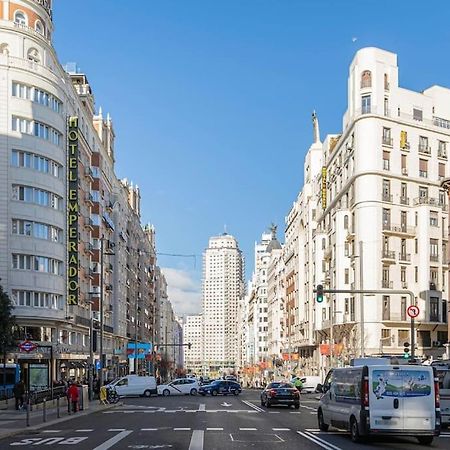 Agradable Estudio 3 Personas / 2 Camas En Gran Via Madrid Exteriör bild